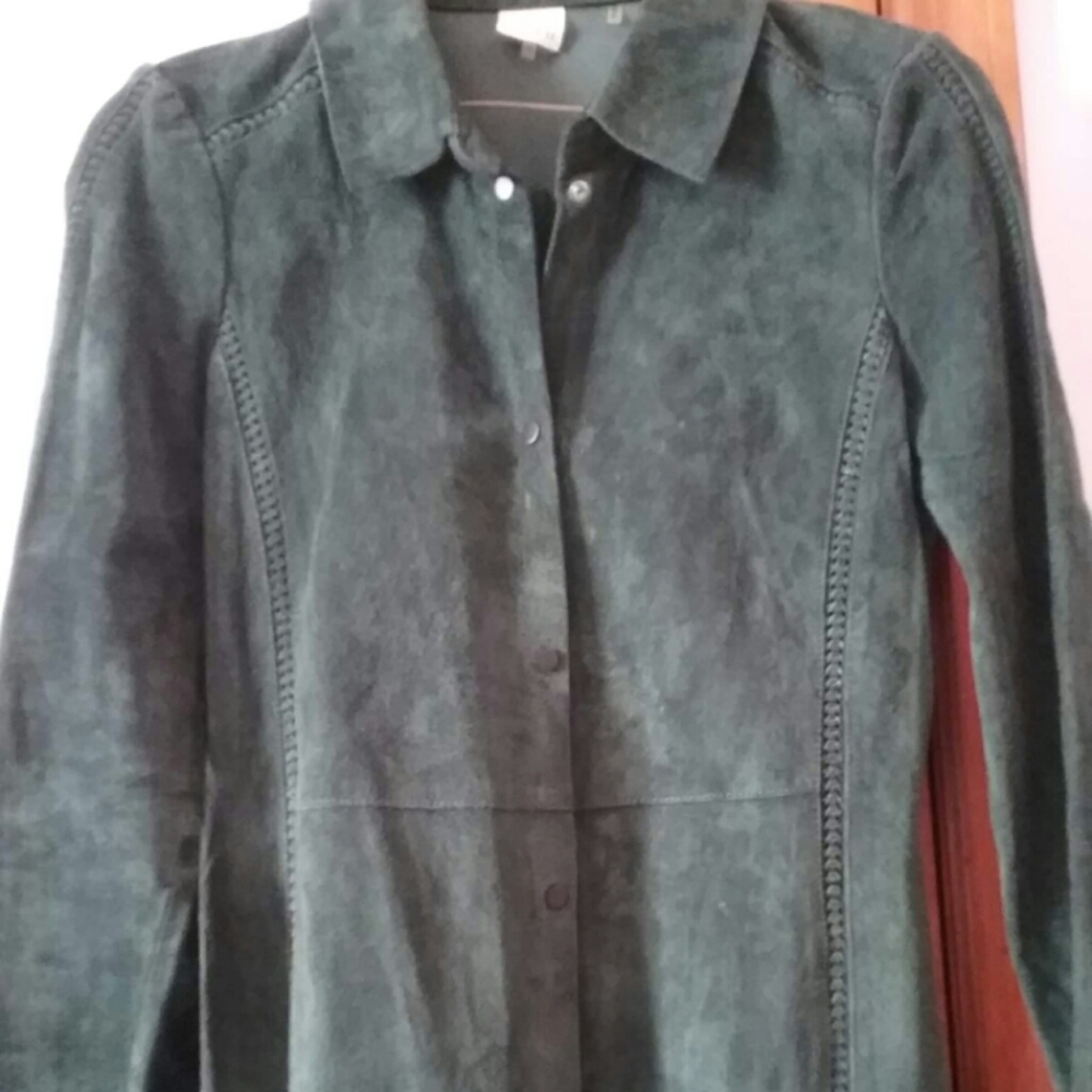 Leather Button Down